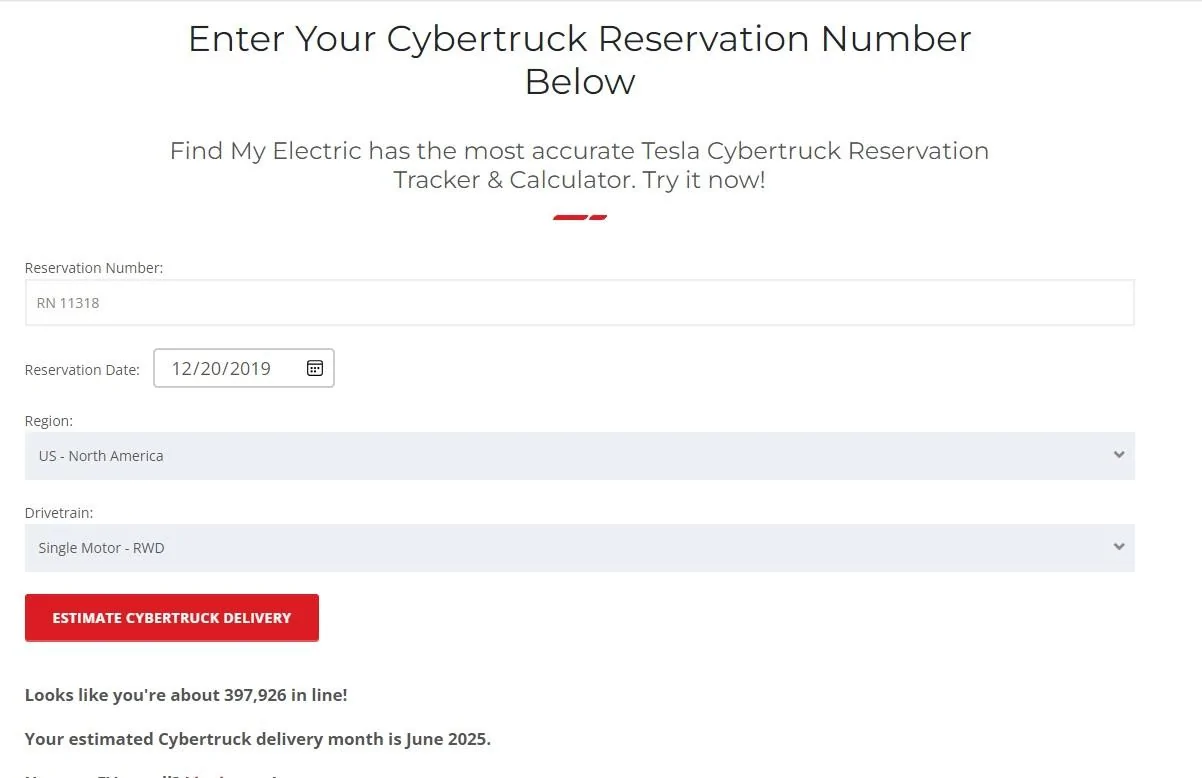 Tesla Cybertruck Where are you on the reservation list? CT Delivery estimat