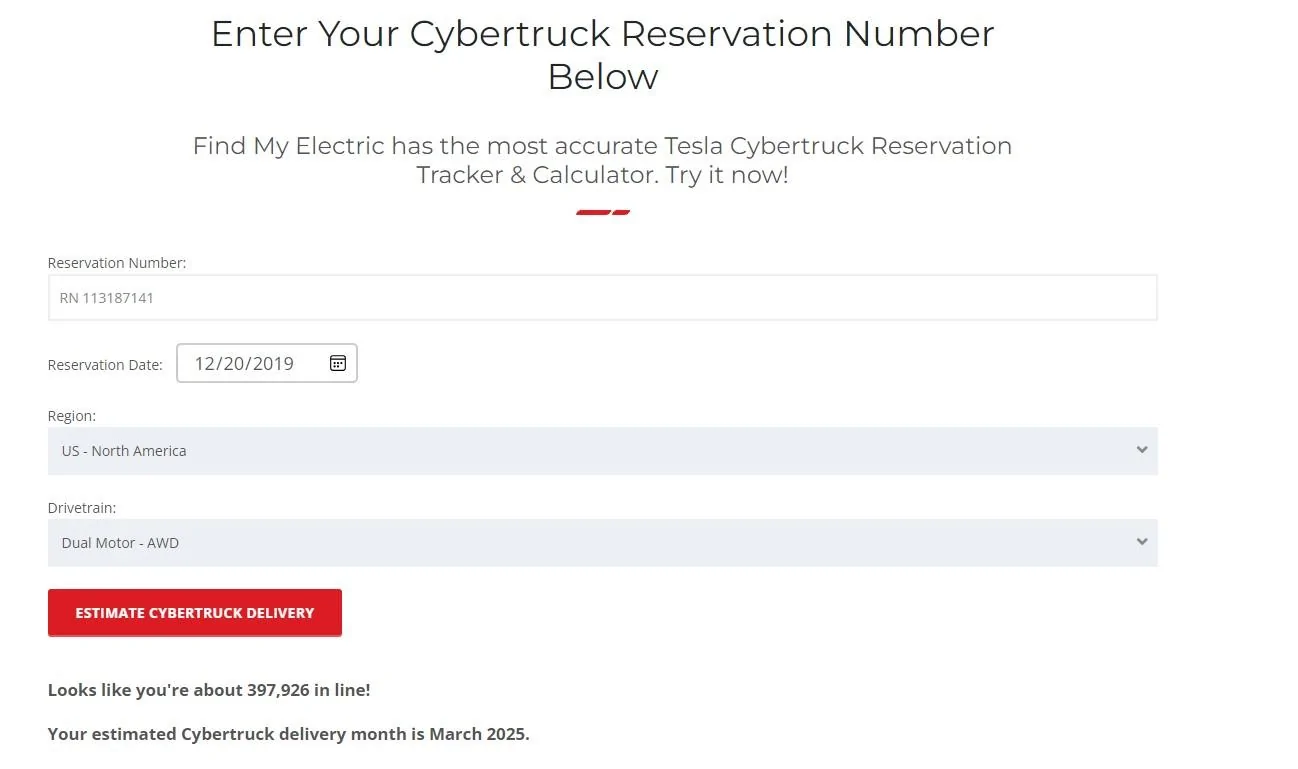 Tesla Cybertruck Where are you on the reservation list? CT Delivery estimat