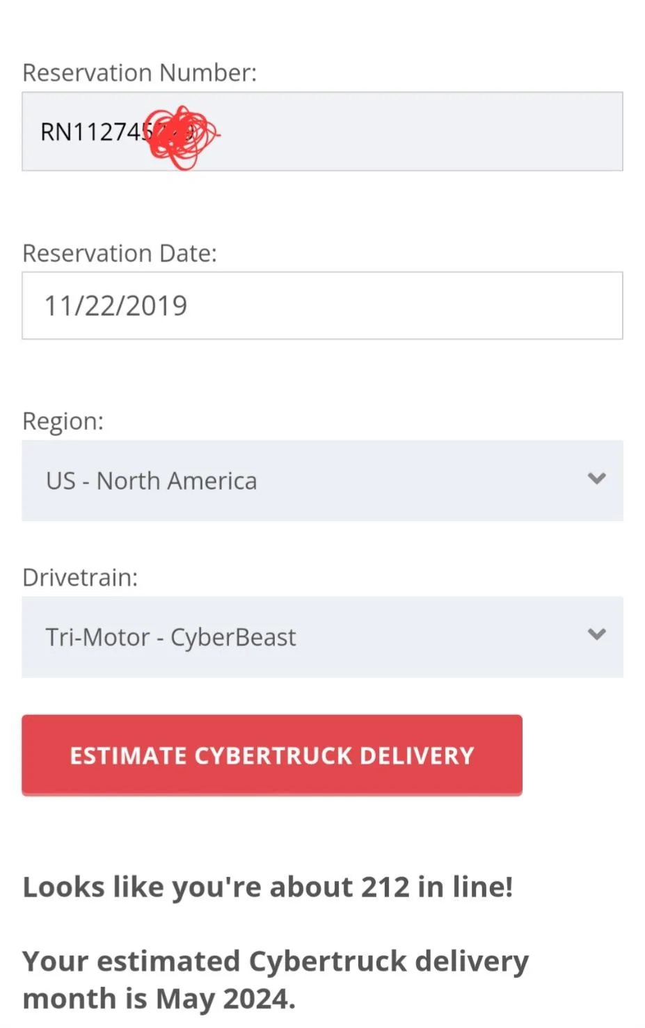 Tesla Cybertruck Where are you on the reservation list? Screenshot_20231206_214741_Samsung captur