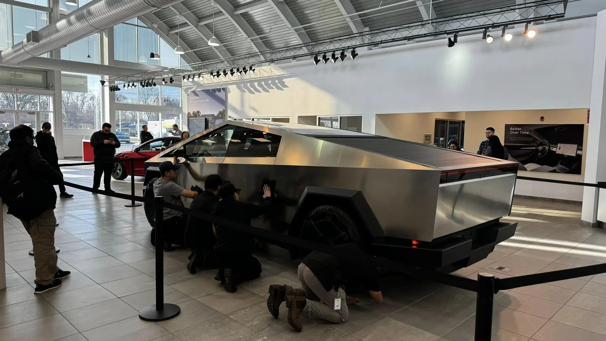 Tesla Cybertruck Tesla Cybertruck @ Naperville, IL Store / Showroom -- Just Arrived! 409037299_10161703095077975_4723394801589454699_n