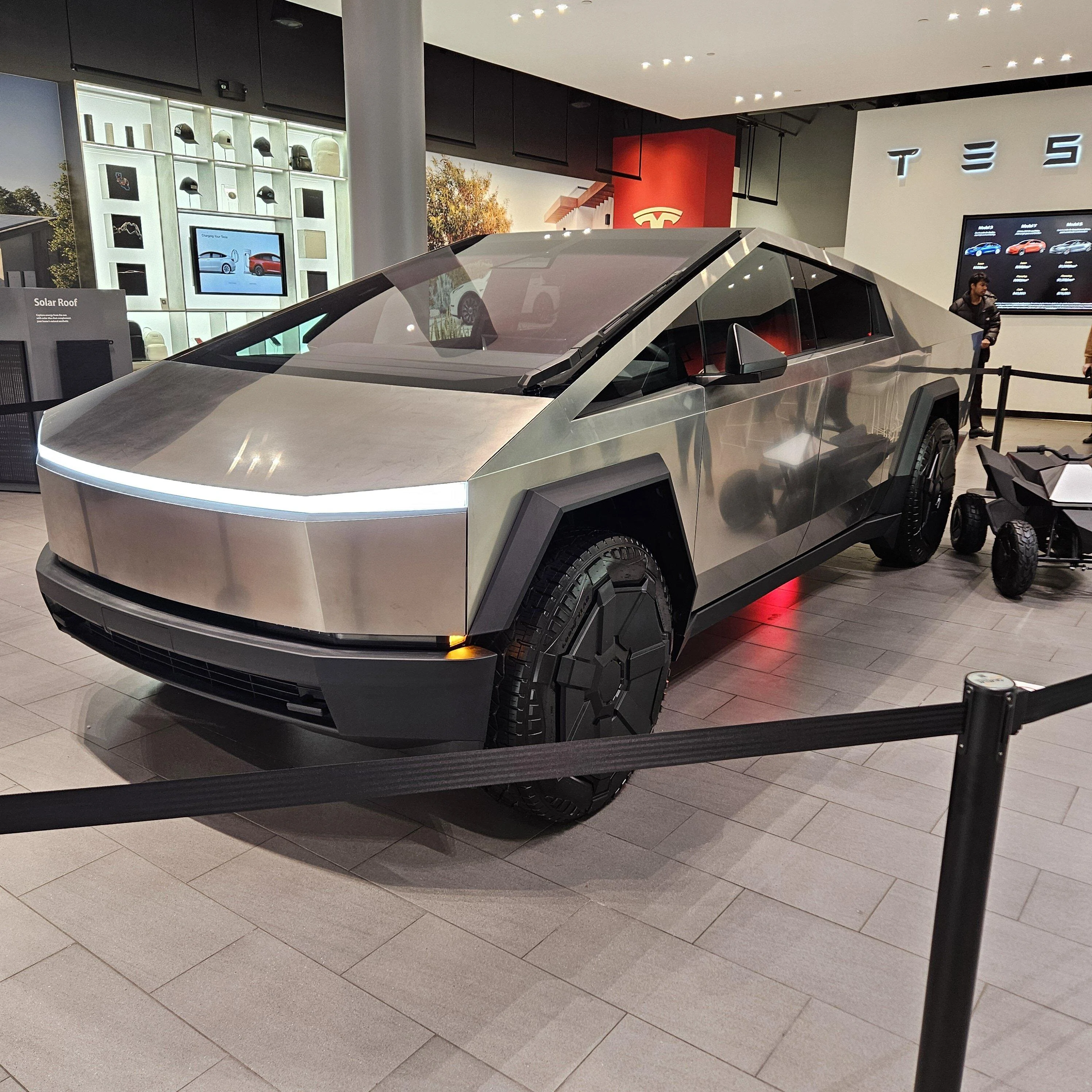 Tesla Cybertruck Making the pilgrimage to San Jose showroom Cybertruck. Any requests? 20231207_133840