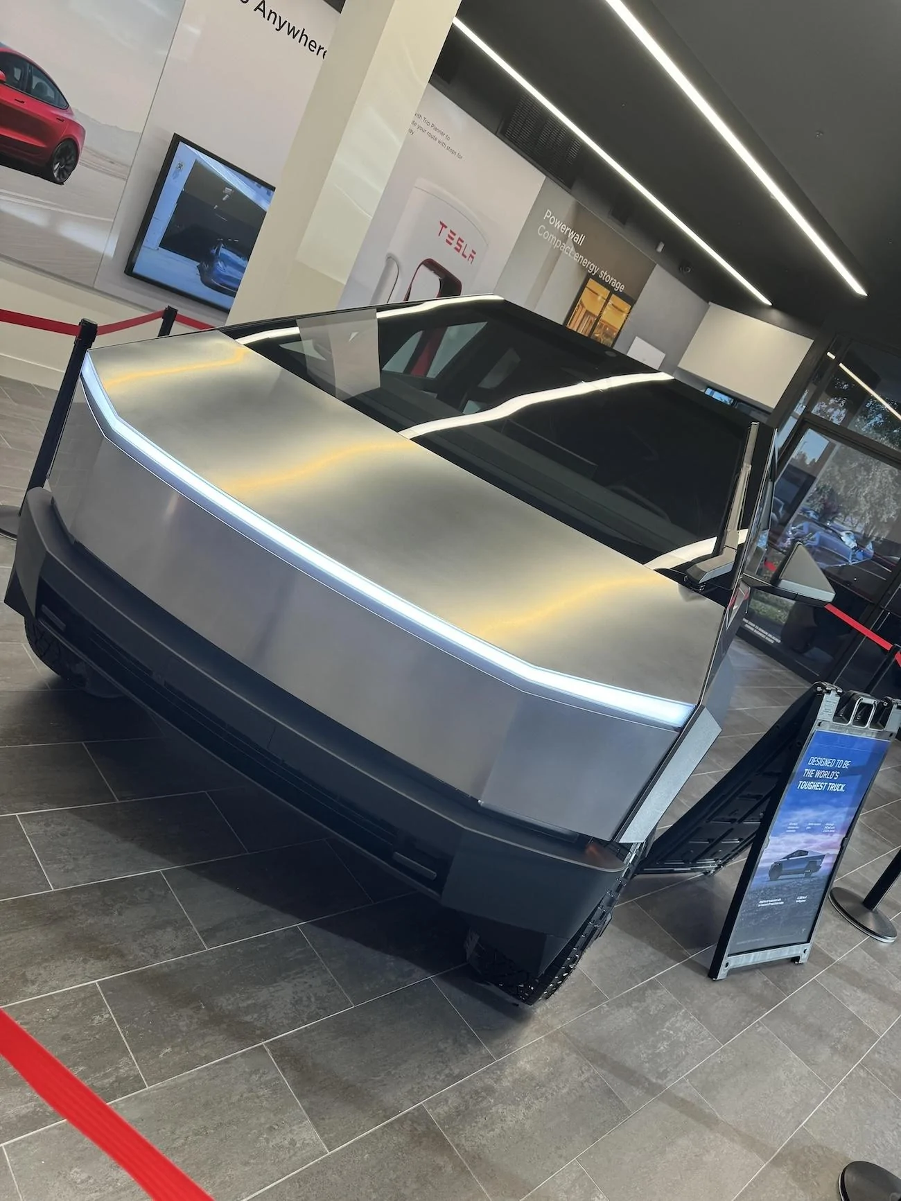 Tesla Cybertruck League City, TX Tesla showroom now has a Cybertruck obimntuatx4c1