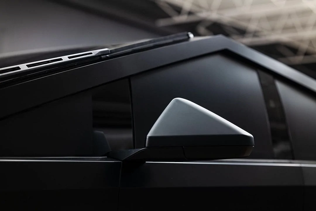 Tesla Cybertruck Cybertruck wrapped matte black for Art Basel Miami 2023 (video / pics) vinyl wrapped matte black cybertruck 1