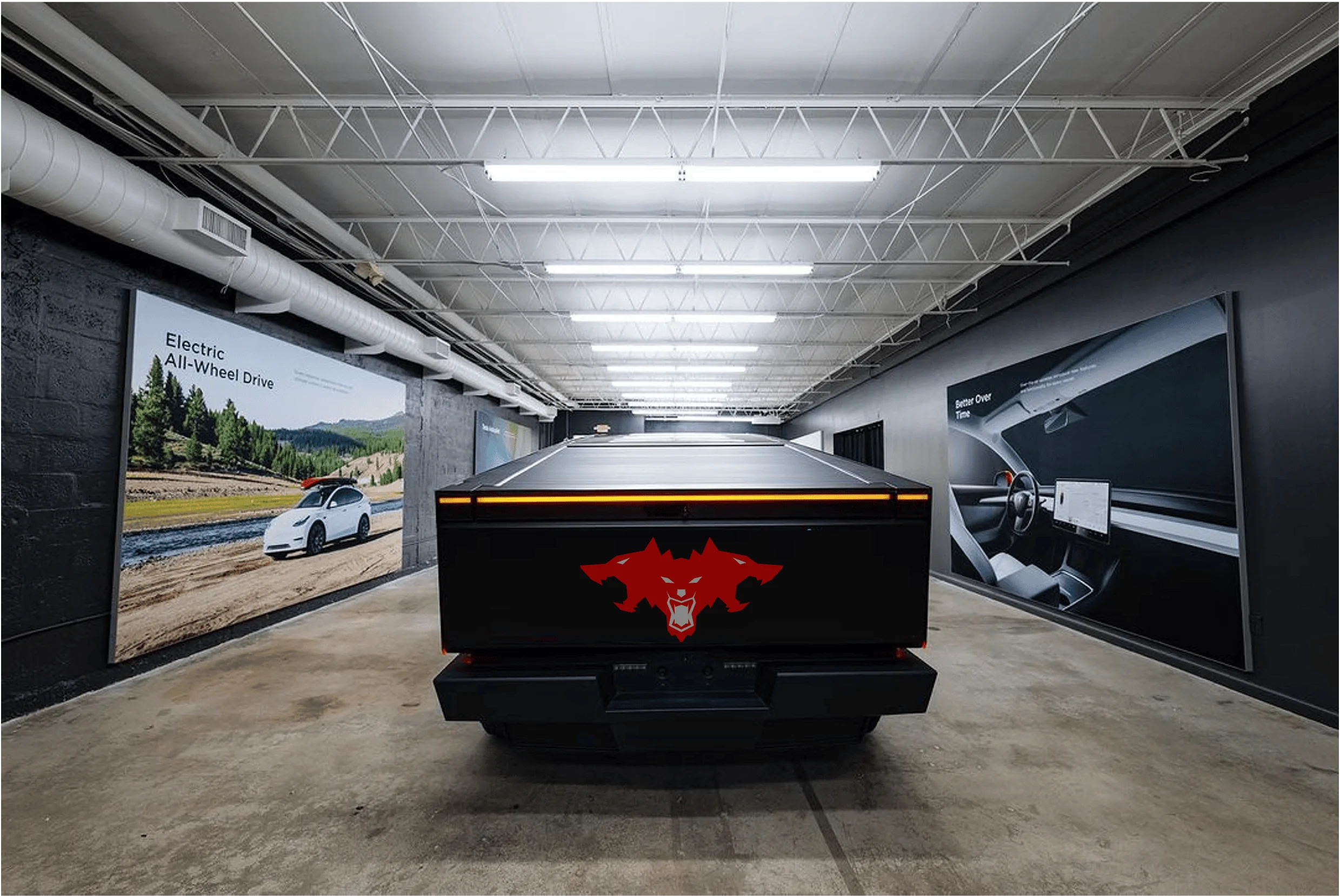 Tesla Cybertruck Cybertruck wrapped matte black for Art Basel Miami 2023 (video / pics) Picture1