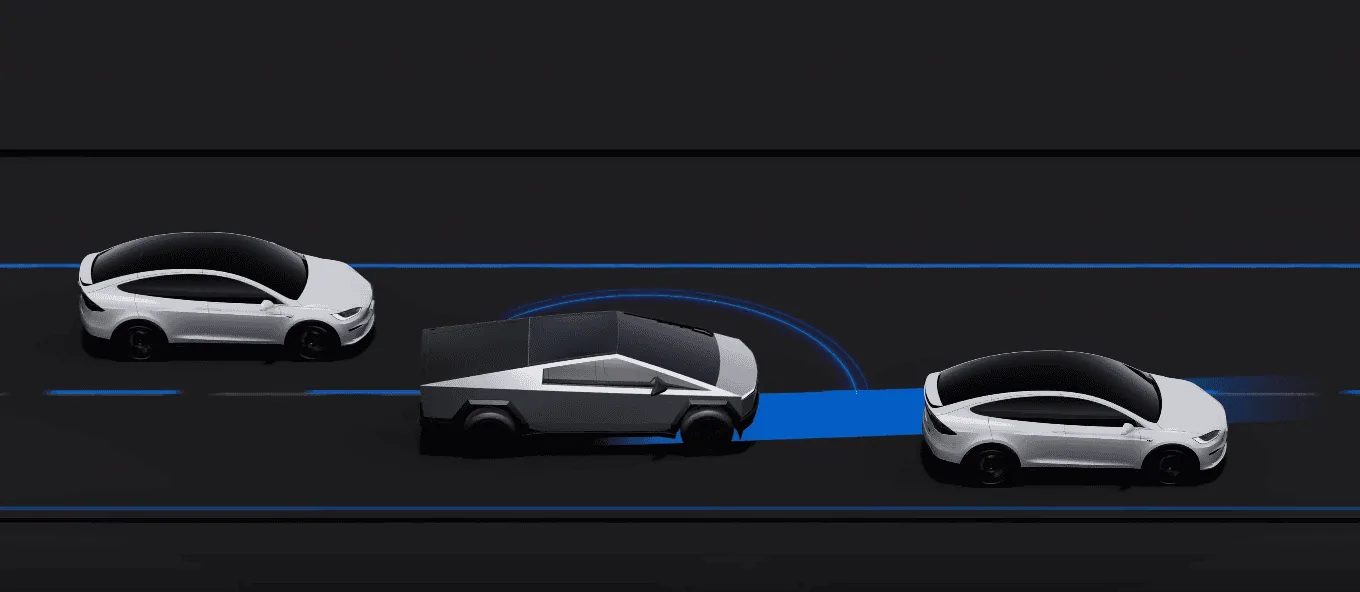 Tesla Cybertruck FSD Package animations (Or EAP I guess) 1702078050111