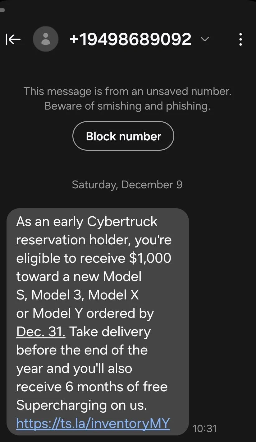Tesla Cybertruck Just Ordered My Foundation Series Allocation! Post Your Invitations / Order Confirmations! 🙌 Screenshot_20231209_103235_Messages