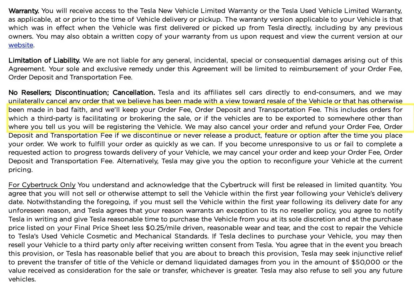 Tesla Cybertruck No Resale Provision is Back IMG_4057