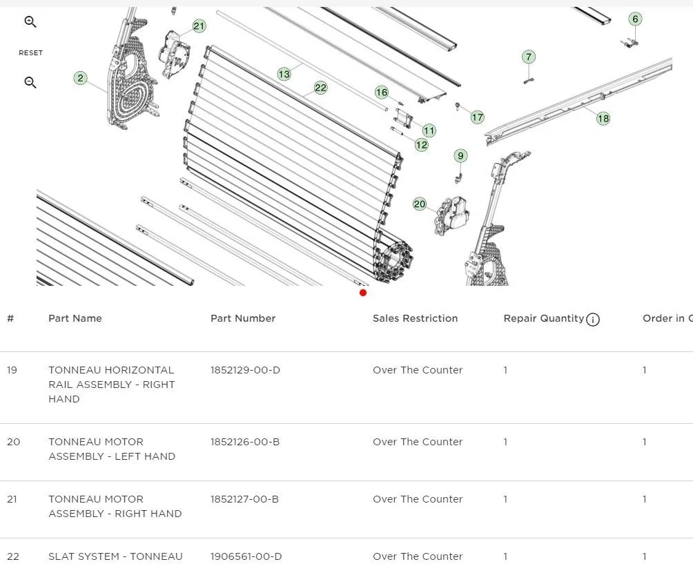 Tesla Cybertruck Cybertruck EPC parts catalog page is up! -- Part numbers # and schematics / diagrams of parts & components 8Nd1RBV
