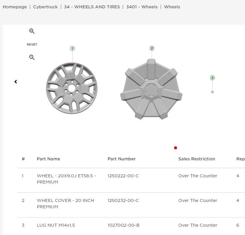 Tesla Cybertruck Cybertruck EPC parts catalog page is up! -- Part numbers # and schematics / diagrams of parts & components jHBplTK