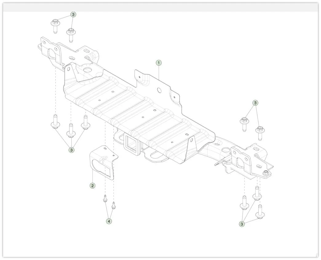 Tesla Cybertruck Cybertruck key components from parts catalog : Trailer Hitch Assembly, Frunk Safety Lock Switch, Rearview Mirror Cybertruck trailer hitch