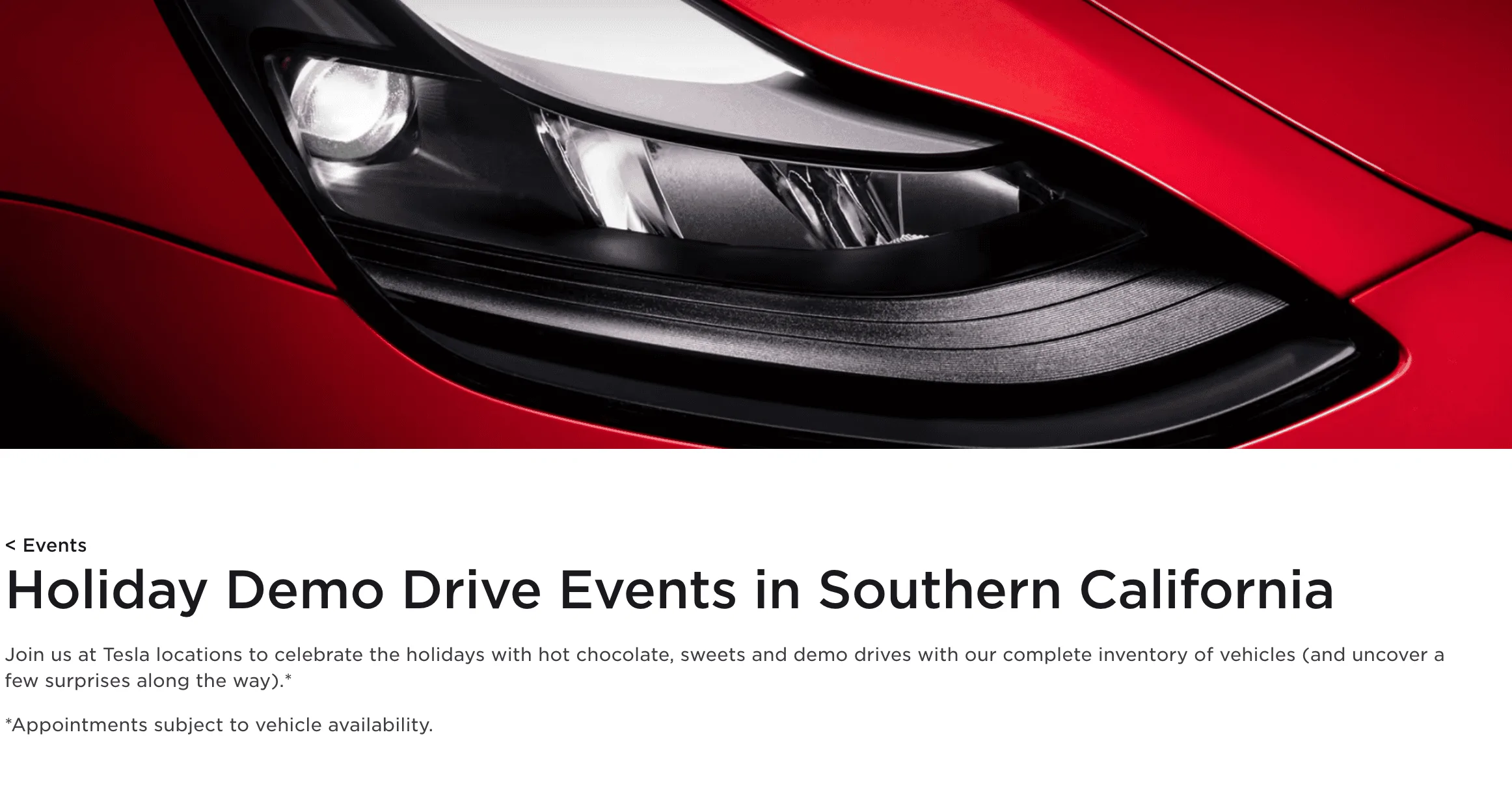 Tesla Cybertruck First Cybertruck Test Drive Event? [Holiday Demo Drive Events Email] Screenshot 2023-12-14 at 9.24.20 AM