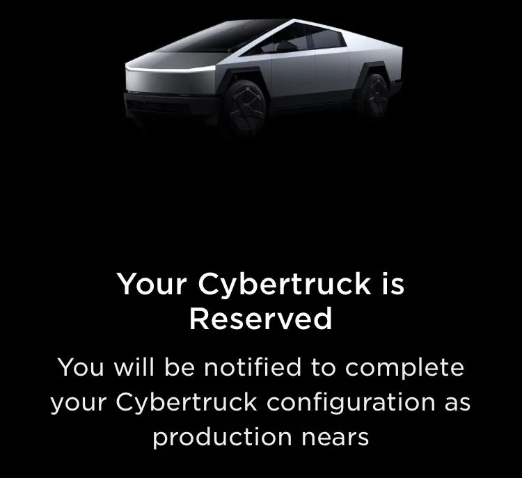 Tesla Cybertruck 2nd Wave of Order Invitations Arriving❗️CHECK YOUR APP or TESLA.COM ACCOUNT IMG_2693
