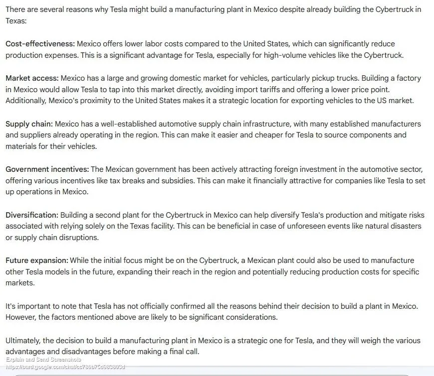Tesla Cybertruck Cybertruck will be built at Tesla's Gigafactory in Nuevo León, Mexico [2nd line] JKt7EY