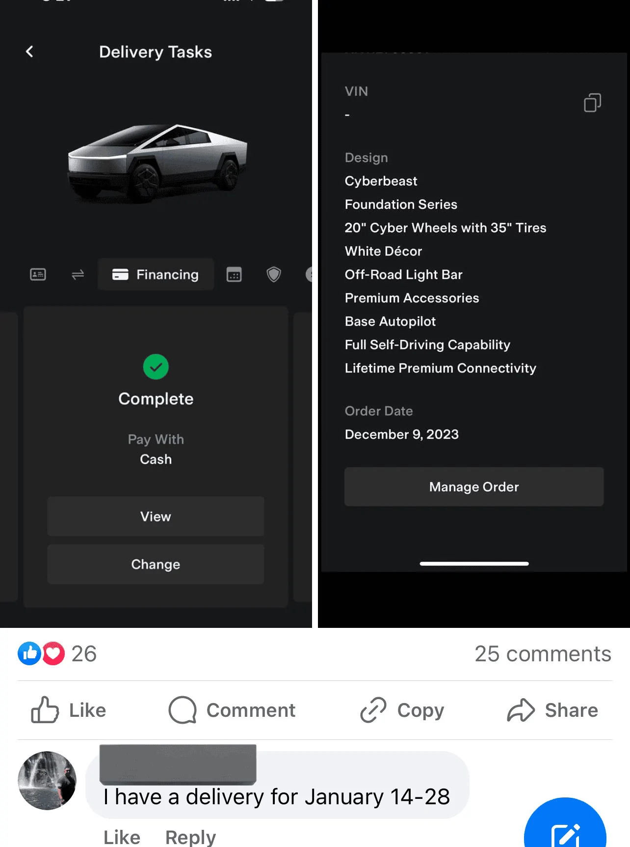Tesla Cybertruck 🫠 Cybertruck Waiting Room - Dec Order Configs 1702745748647
