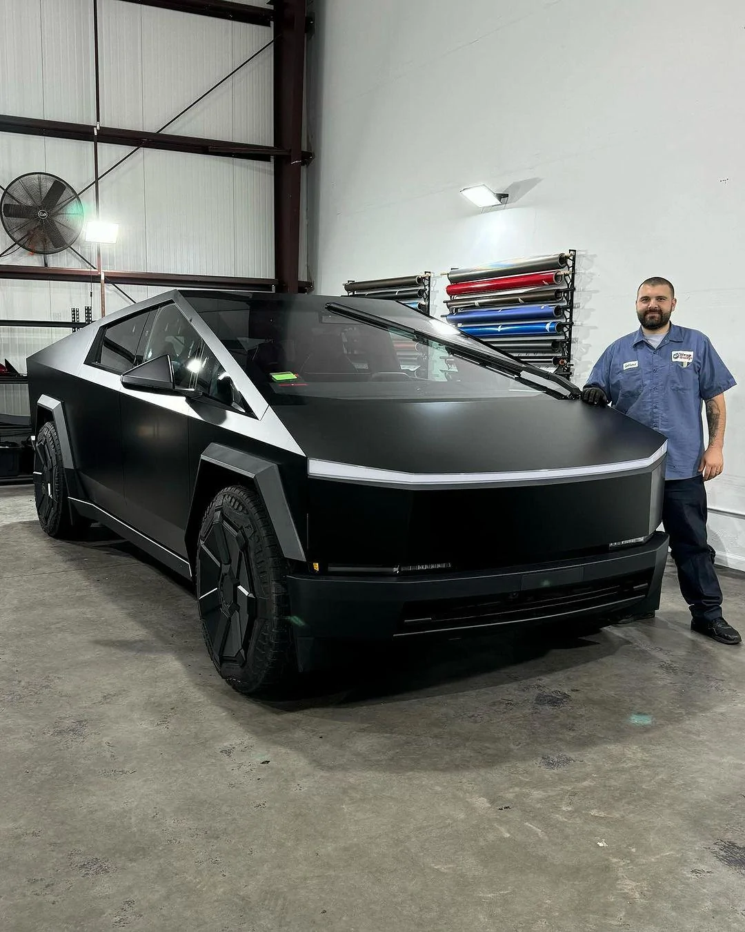 Tesla Cybertruck Satin Black Wrapped Cybertruck Satin Black Wrap Cybertruck 3