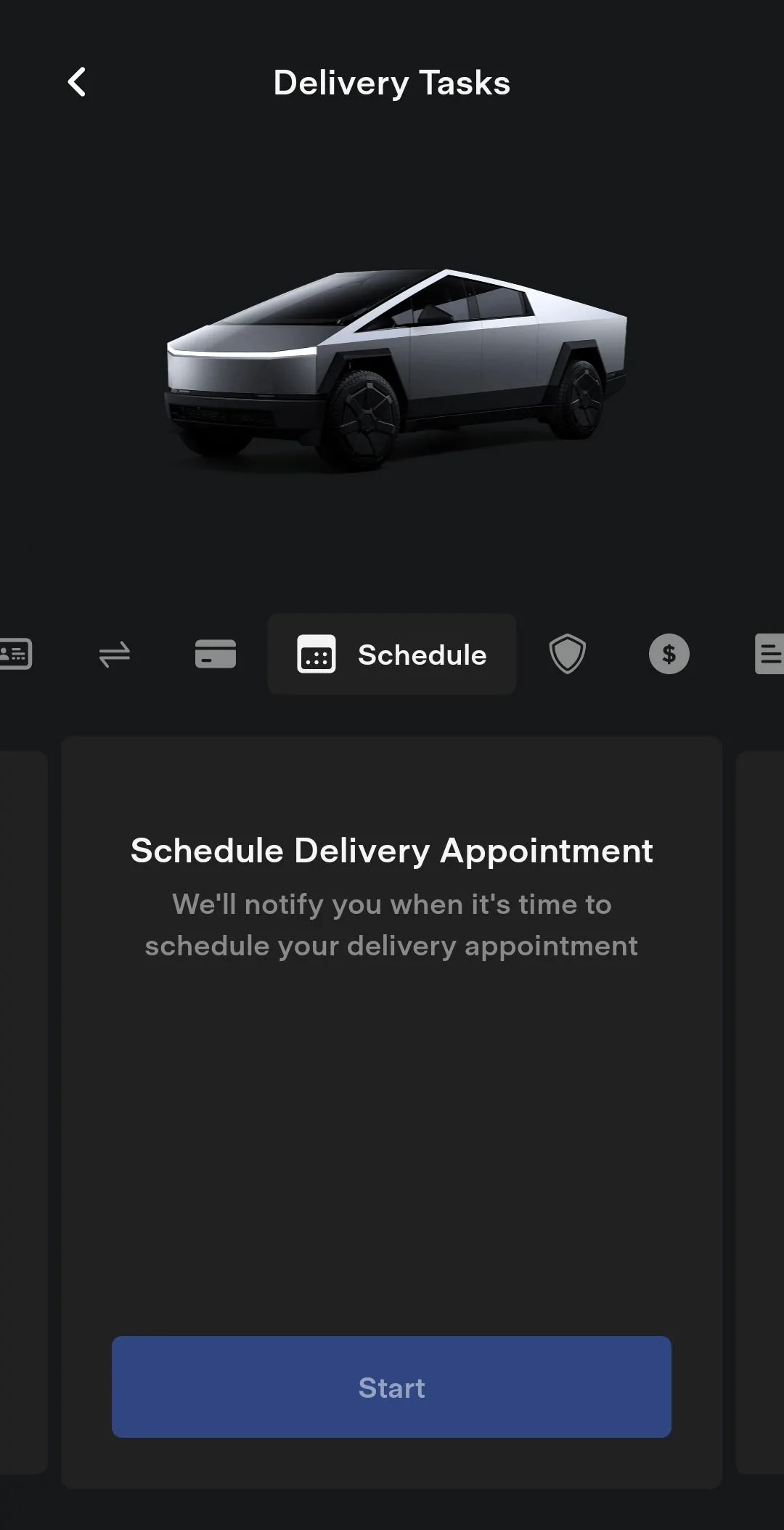 Tesla Cybertruck App Screenshots: once you've placed your Cybertruck order (not reservation) Screenshot_20231217_140802_Tesla