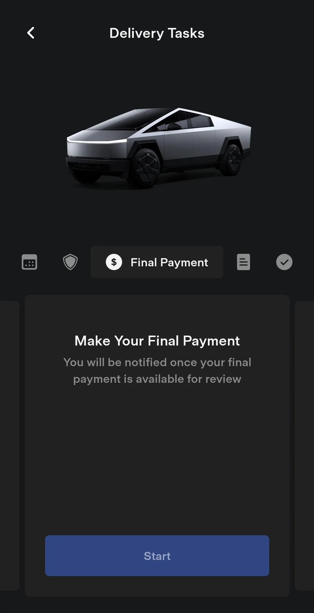 Tesla Cybertruck App Screenshots: once you've placed your Cybertruck order (not reservation) Screenshot_20231217_140814_Tesla