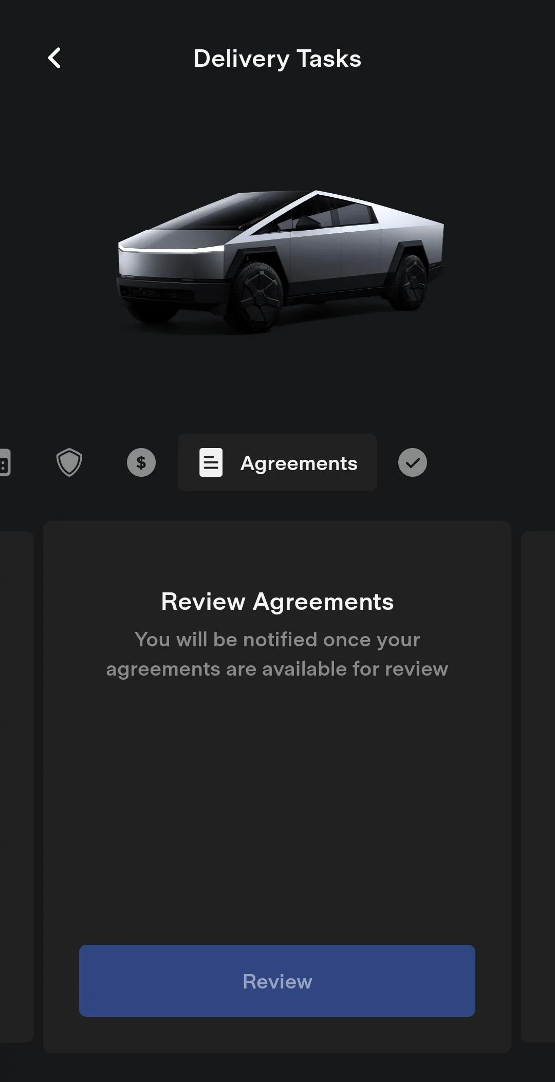 Tesla Cybertruck App Screenshots: once you've placed your Cybertruck order (not reservation) Screenshot_20231217_140821_Tesla