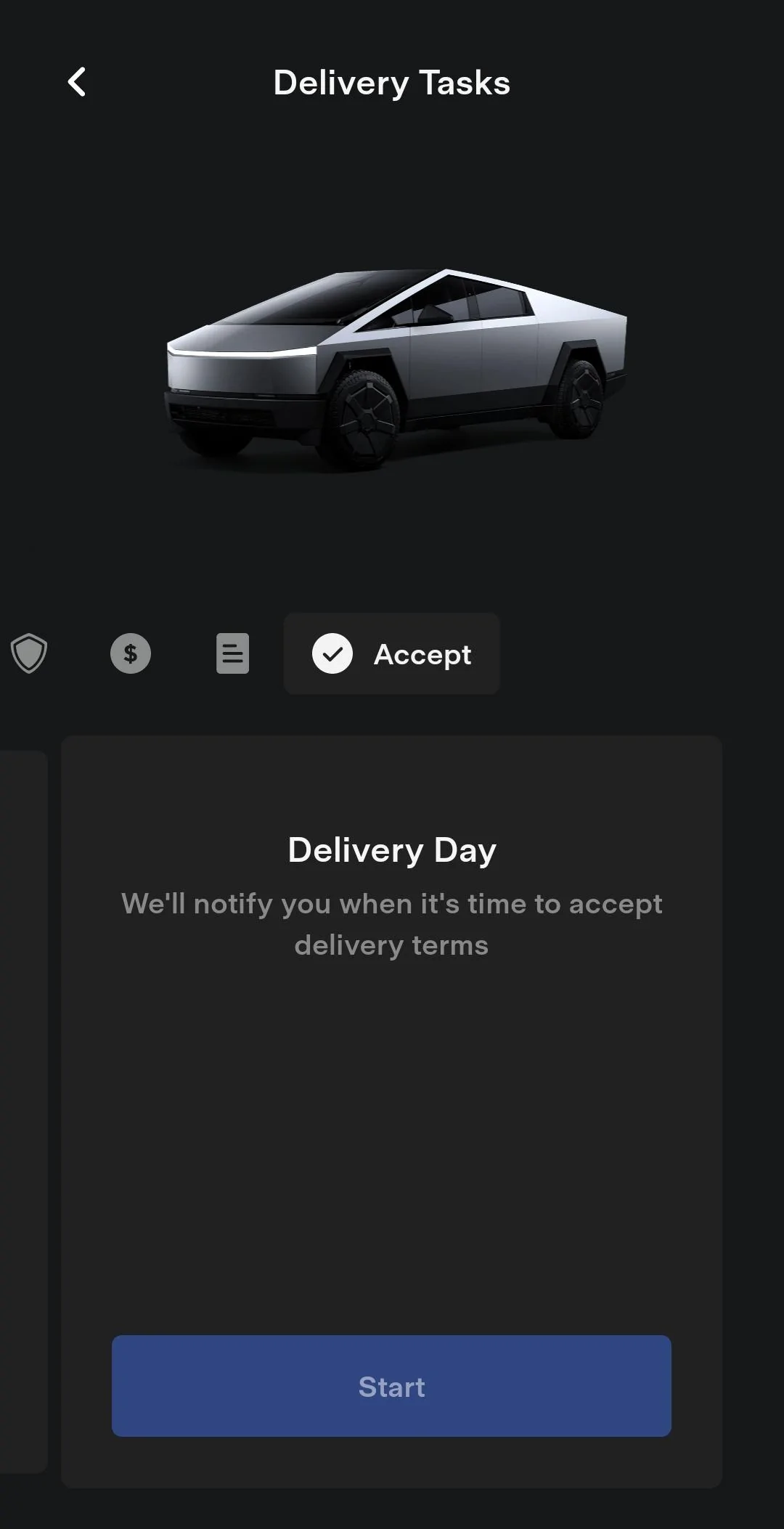 Tesla Cybertruck App Screenshots: once you've placed your Cybertruck order (not reservation) Screenshot_20231217_140826_Tesla