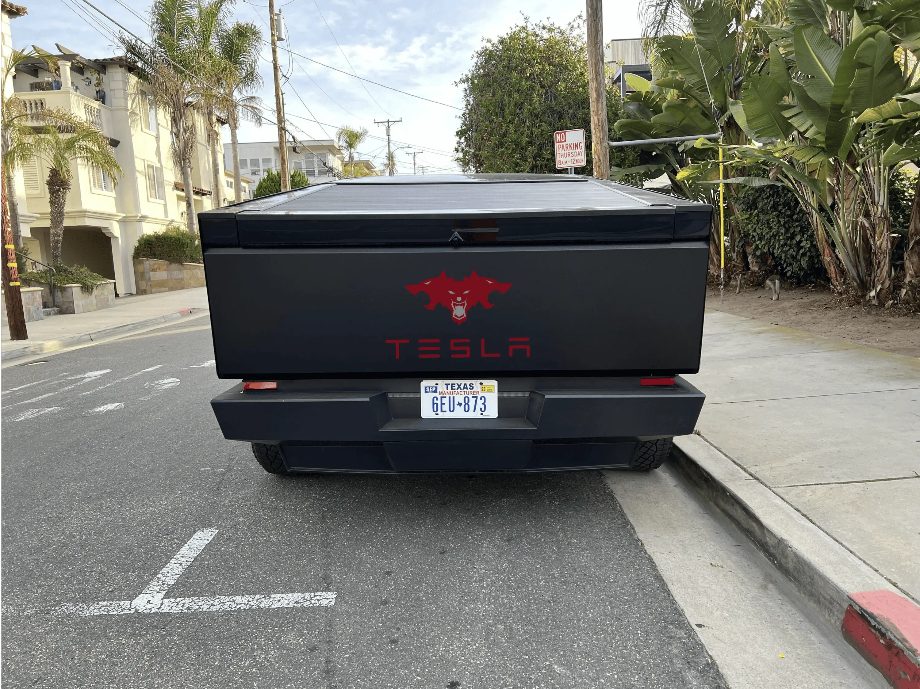 Tesla Cybertruck Matte black Cybertruck in the wild CT Matte Blk w cerberus