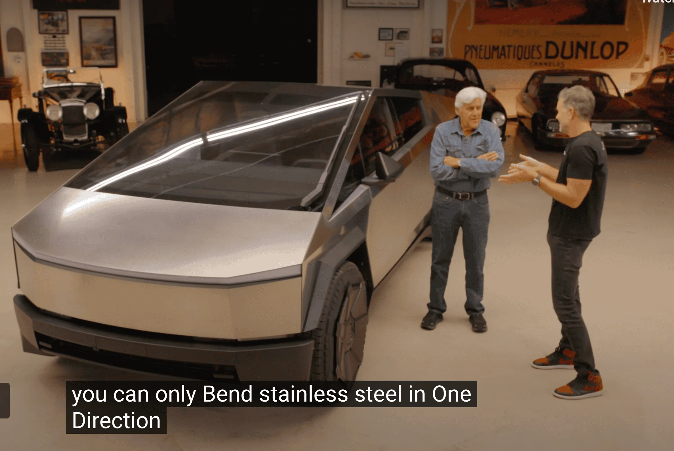 Tesla Cybertruck Munro sees how Cybertruck's Hard Freaking Stainless Steel Body Panels are Blanked, Bent, and Built @ Production Factory Screenshot 2023-12-18 at 16.50.45