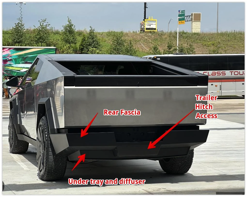 Tesla Cybertruck Mystery of rear underbody… tesla cybertruck rear bumper - Google Search 2023-12-20 16-06-38
