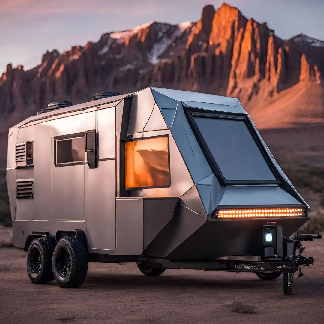 Tesla Cybertruck Spotted: Cybertruck towing travel trailer (Coachmen Apex Ultralite) Untitled design (2)