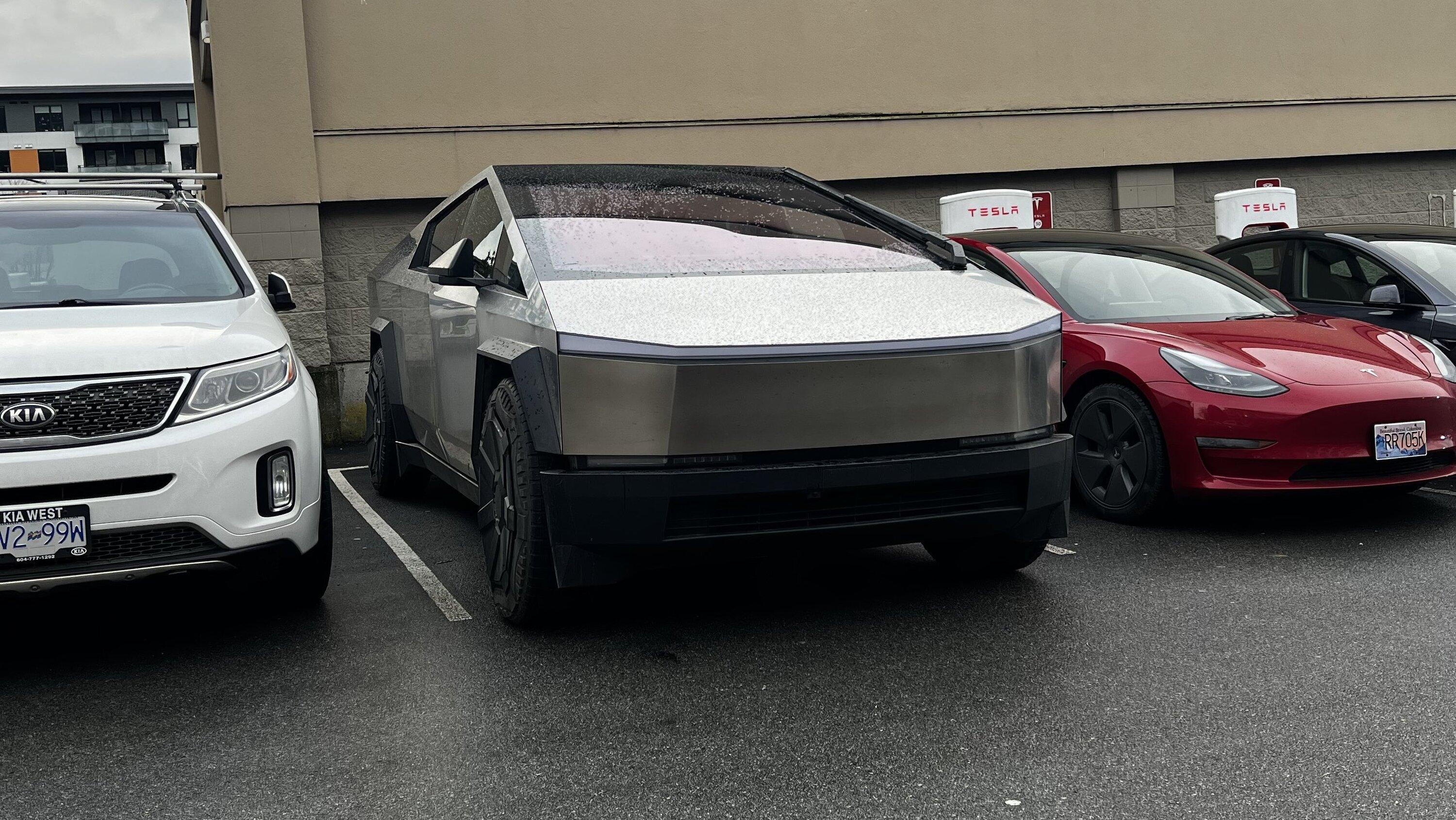 Tesla Cybertruck Cybertruck spotted supercharging in North Vancouver GB-cgSZbMAARLg-