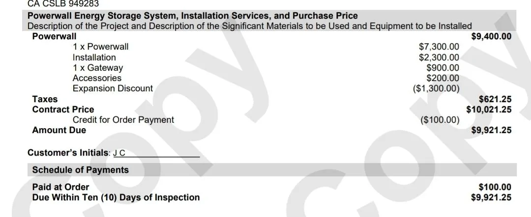 Tesla Cybertruck Foundation Series Home PowerShare Install Allowance Screenshot_20231223_071754_Driv