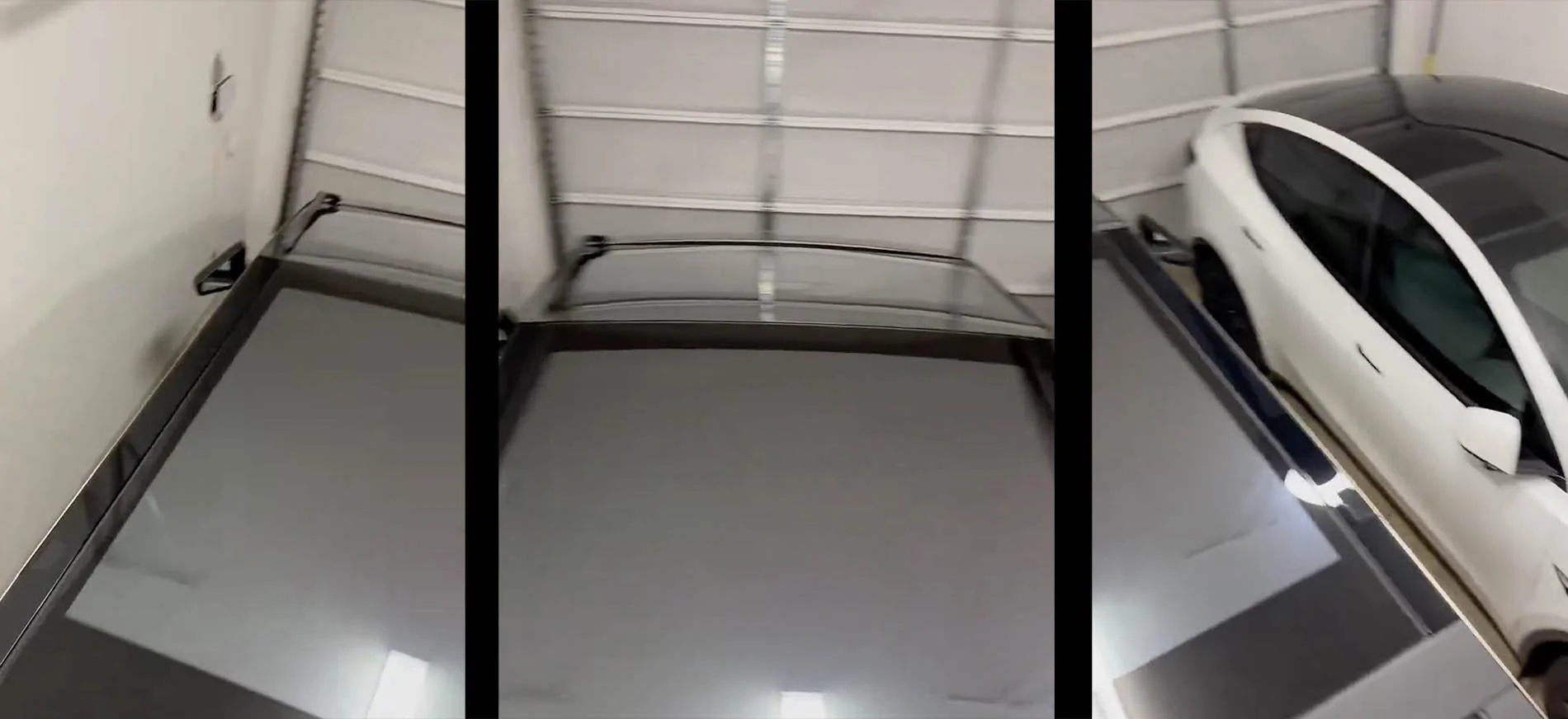 Tesla Cybertruck Cybertruck fits in a double-car garage (next to Model Y) + can be used as a ladder! 🪜 cybertruck fit in garage next to model y
