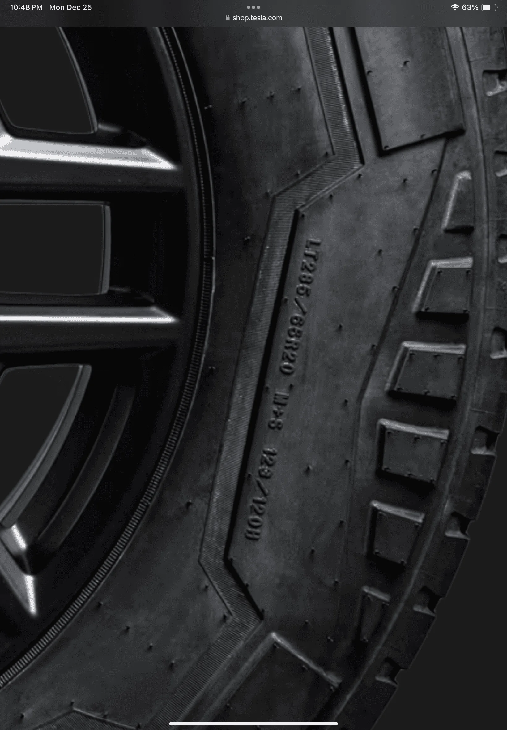 Tesla Cybertruck Snow rating on All Terrain Tires for Dual Motor Foundation Series Cybertruck? IMG_0040