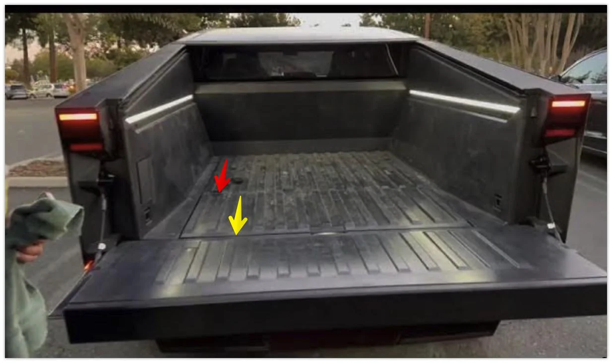 Tesla Cybertruck Cybertruck bed measured, with a measuring tape tesla cybertruck bed images - Google Search 2023-12-26 13-37-50