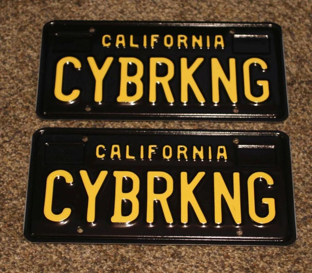 Tesla Cybertruck Custom CA plates strategizing CybrKng