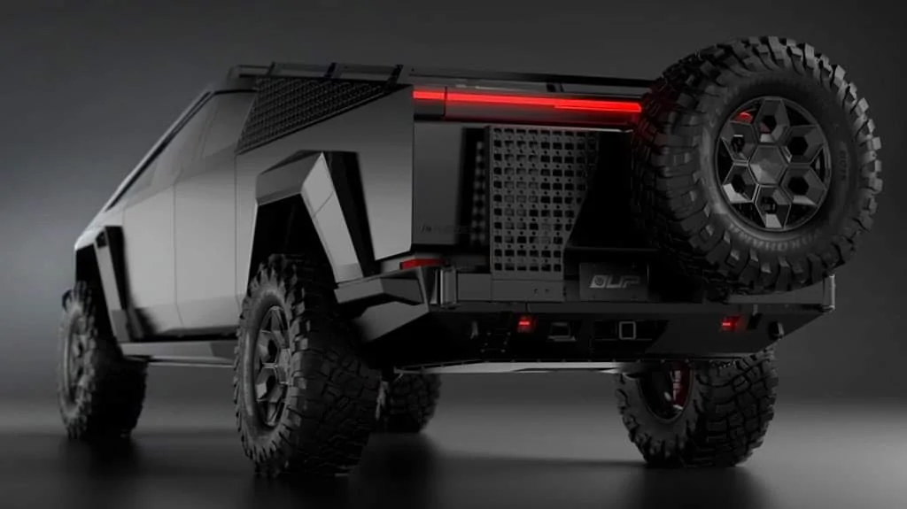 Tesla Cybertruck Unplugged Performance shows their dry carbon wide fenders + 22" Cyberhex wheels FB_IMG_1703436393897