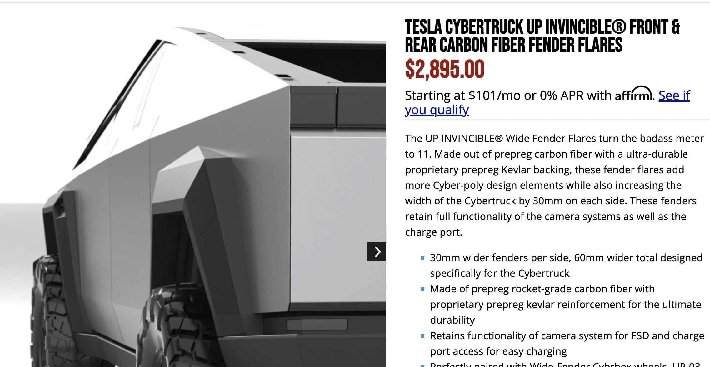 Tesla Cybertruck Unplugged Performance shows their dry carbon wide fenders + 22" Cyberhex wheels Xnip2023-12-27_13-28-04