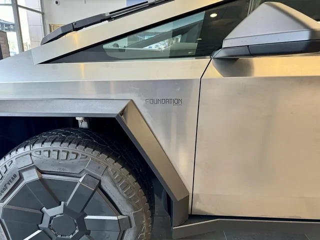 Tesla Cybertruck Foundation Series Cybertruck on display at Long Beach, CA Tesla showroom service center foundation-series-at-the-long-beach-service-center-v0-imqano9dsx8c1