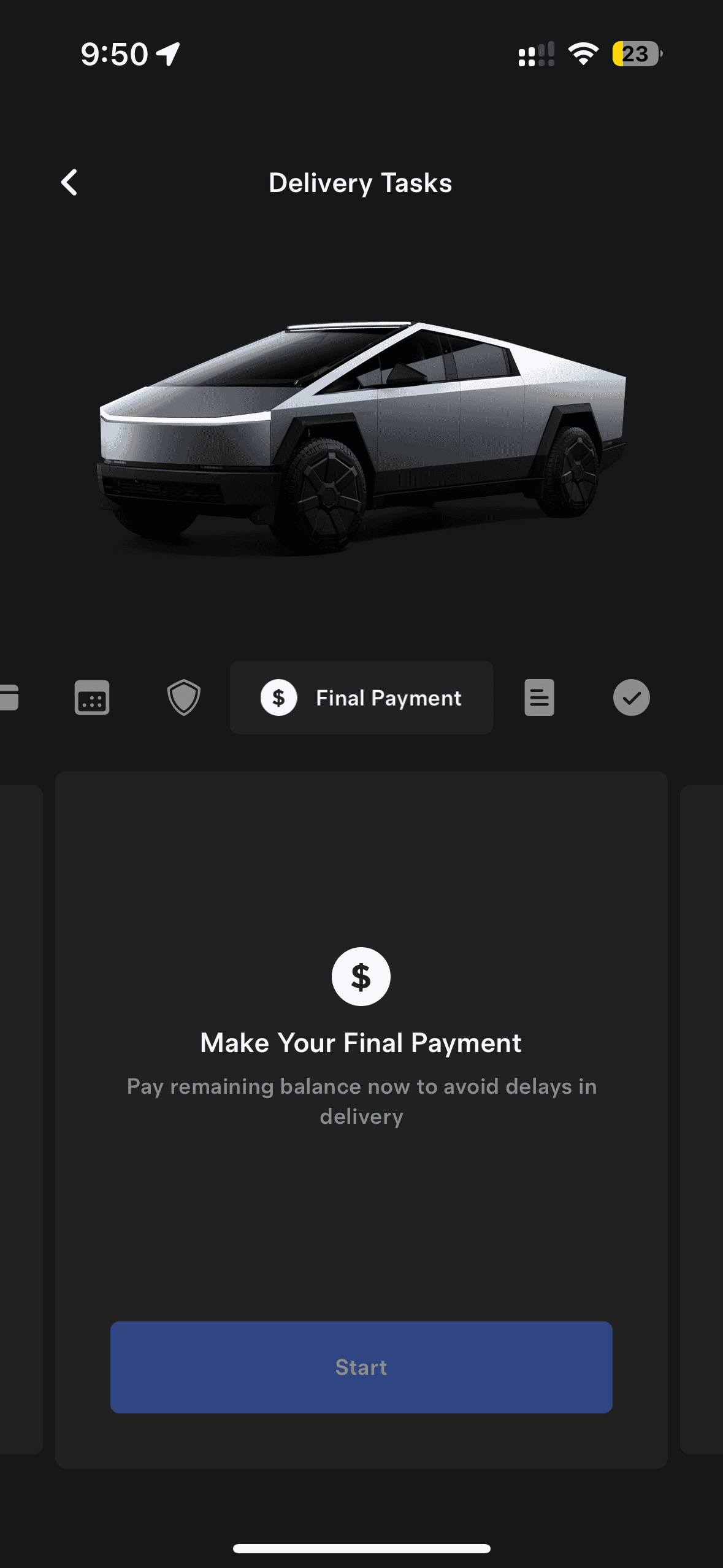 Tesla Cybertruck Final payment completed for my Foundation Series! IMG_2391