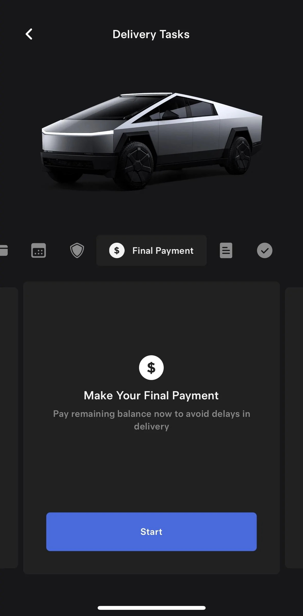 Tesla Cybertruck Final payment completed for my Foundation Series! IMG_2551