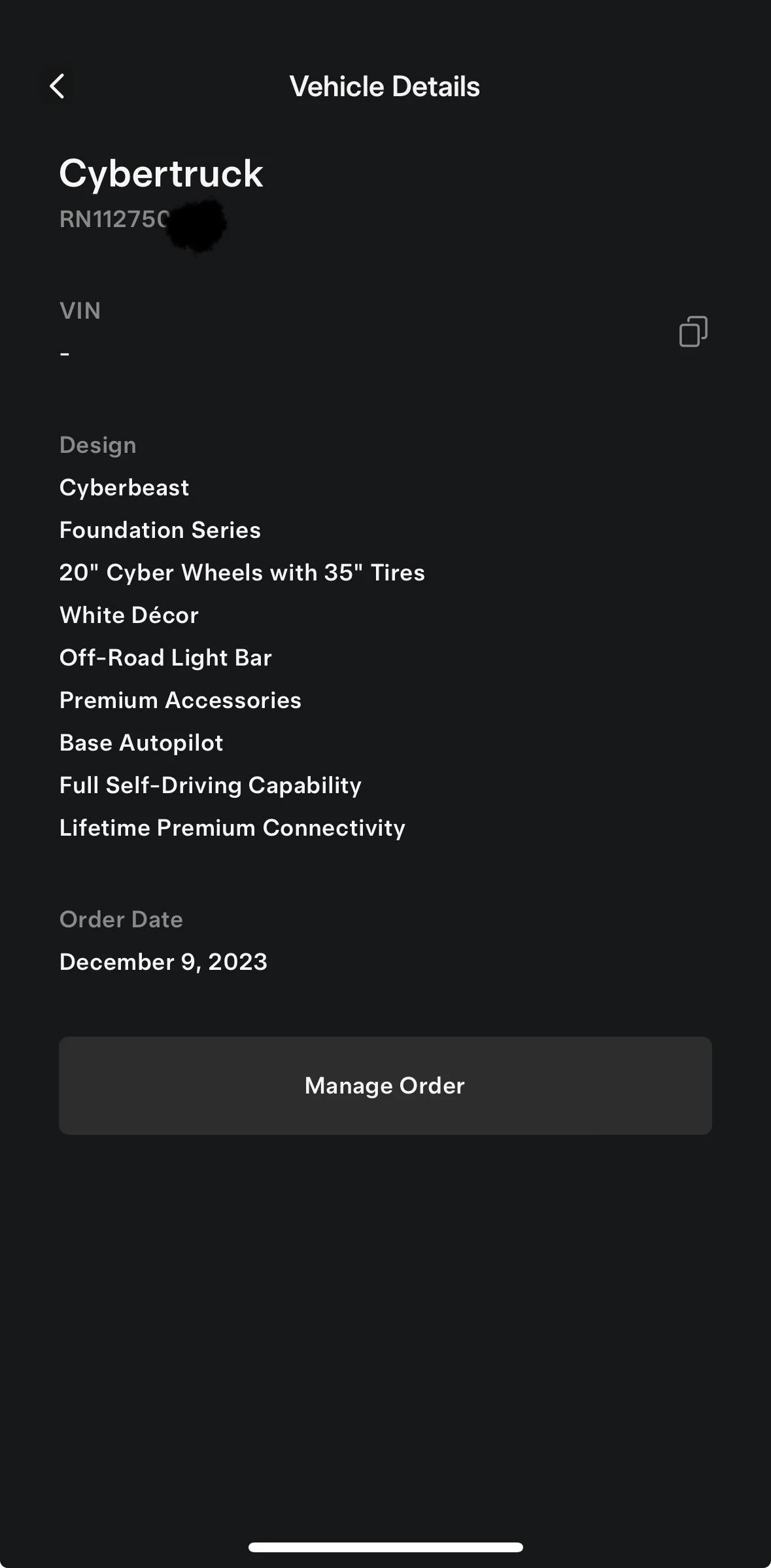 Tesla Cybertruck Final payment completed for my Foundation Series! IMG_2579