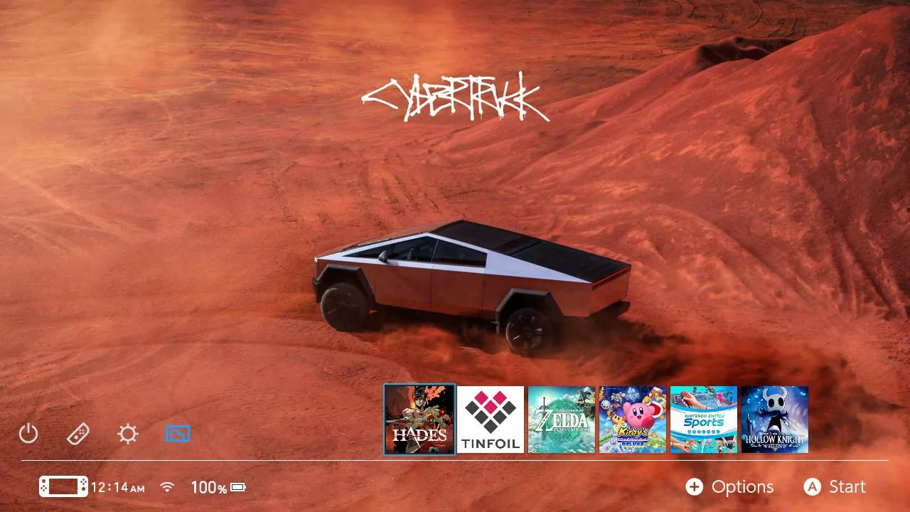 Tesla Cybertruck Cybertruck Nintendo Switch Theme hom