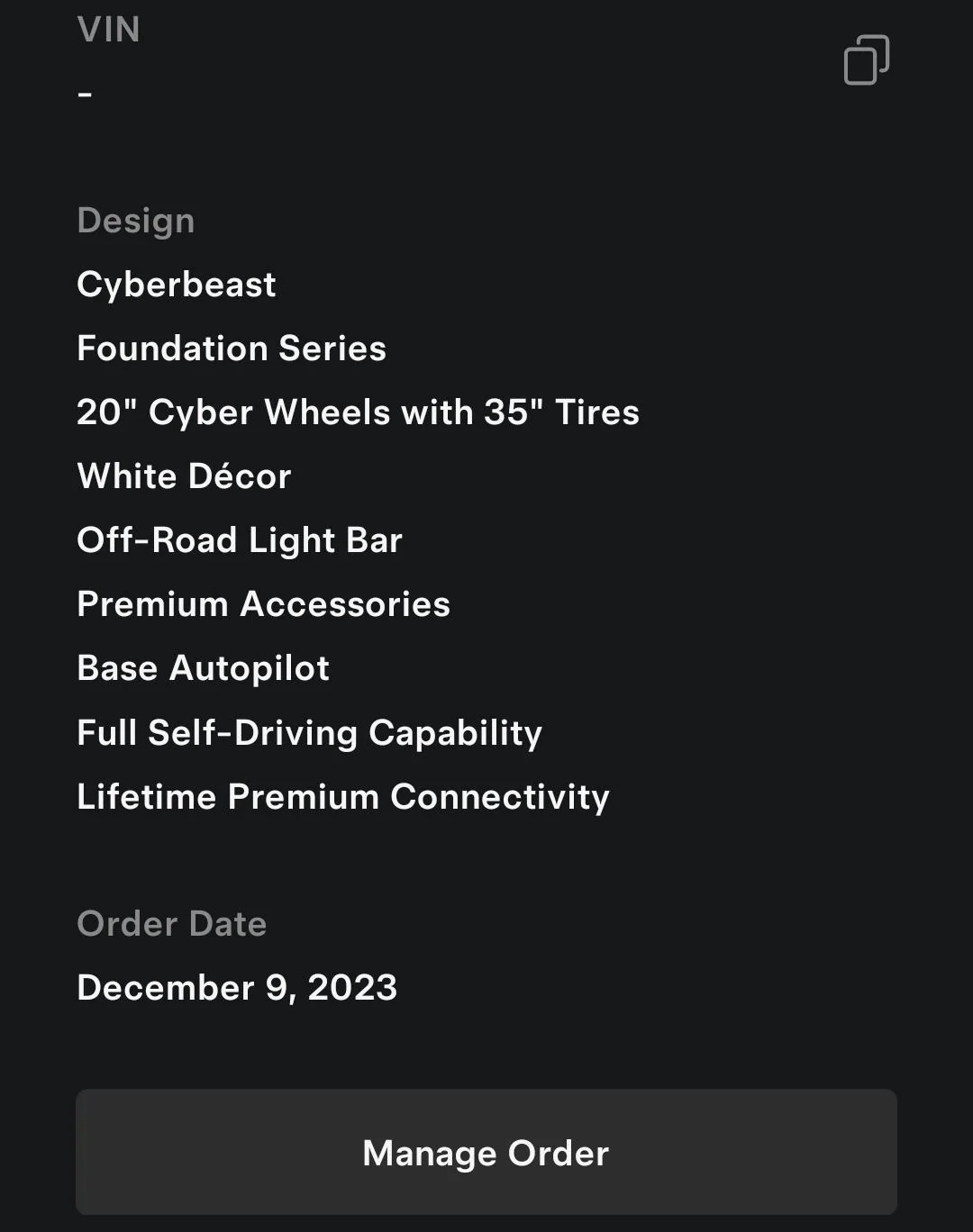 Tesla Cybertruck Just Ordered My Foundation Series Allocation! Post Your Invitations / Order Confirmations! 🙌 Screenshot_20231229_125452_Tesla