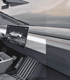 Tesla Cybertruck Breaking: Grey Interior ("Tactical Grey") image from Foundation Series compositor source code! 1703899143026