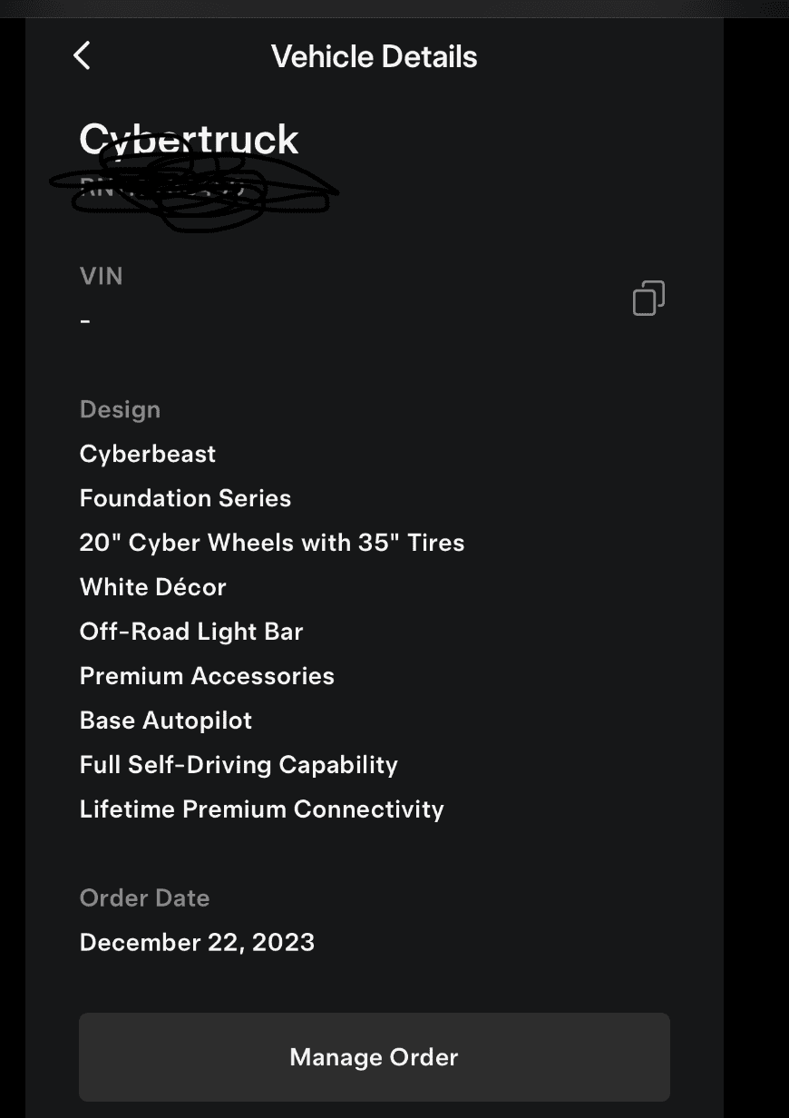 Tesla Cybertruck Just in…from the Foundation order: 1703978851901