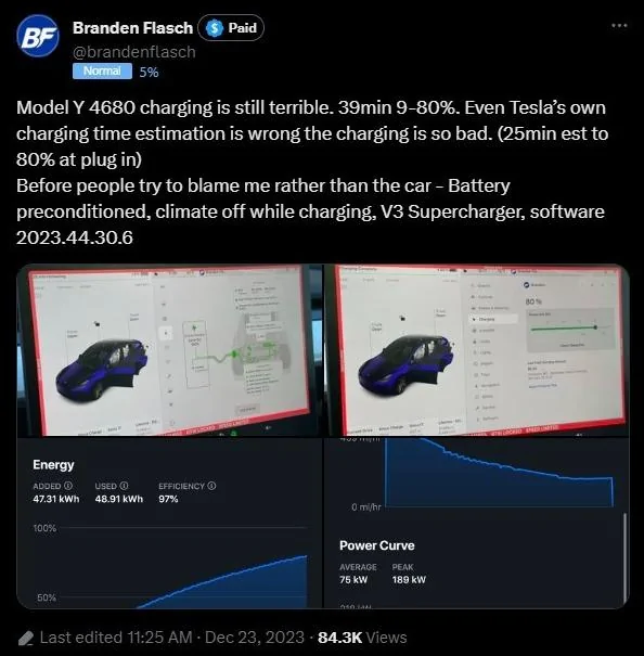 Tesla Cybertruck Cybertruck Charging Curve (Recorded by Owner) OxG02FO