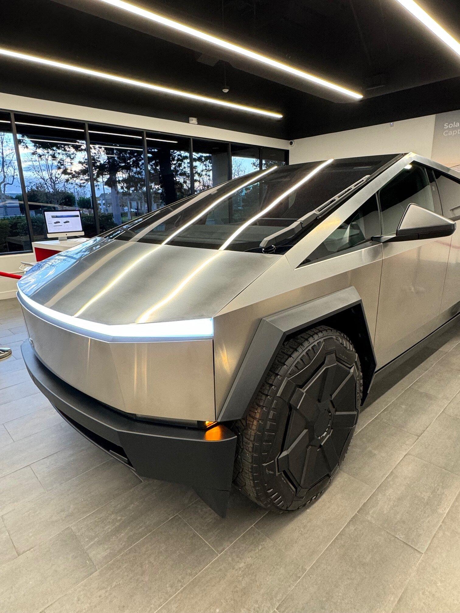 Tesla Cybertruck Cybertruck is at the Irvine Service Center in Orange County, CA (12/31/23) IMG_1145