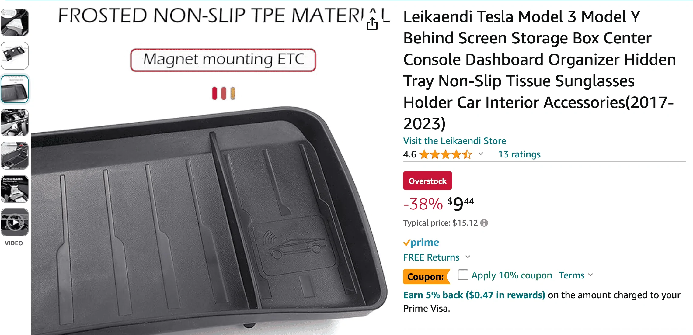 Tesla Cybertruck Behind-Screen Accessory Storage w/Cybertruck Logo Screenshot 2023-12-31 at 9.12.16 PM
