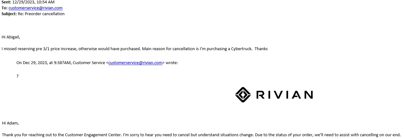 Tesla Cybertruck Order cancellation list 1704211170988