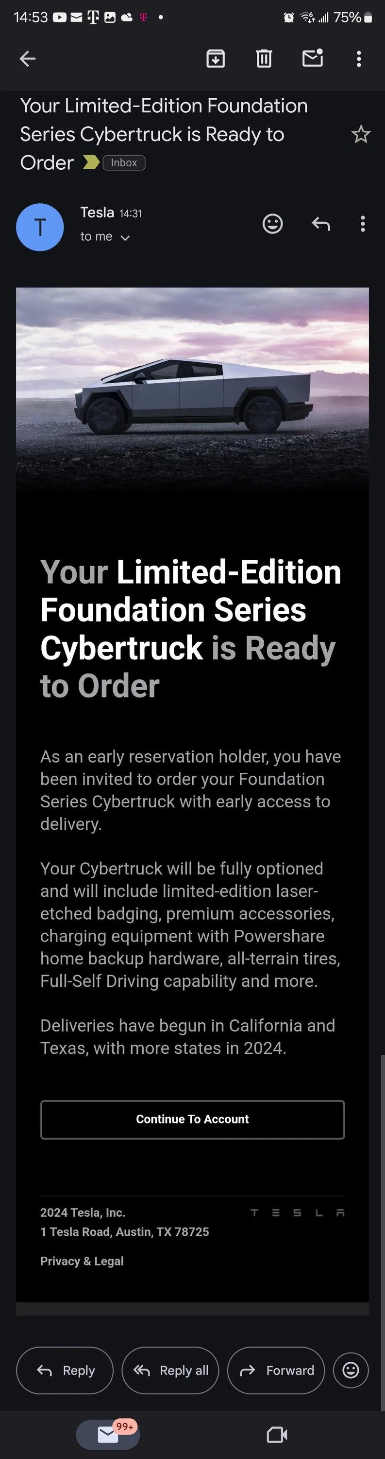 Tesla Cybertruck Cybertruck Charging Curve (Recorded by Owner) Screenshot_20240102_145354_Gmail