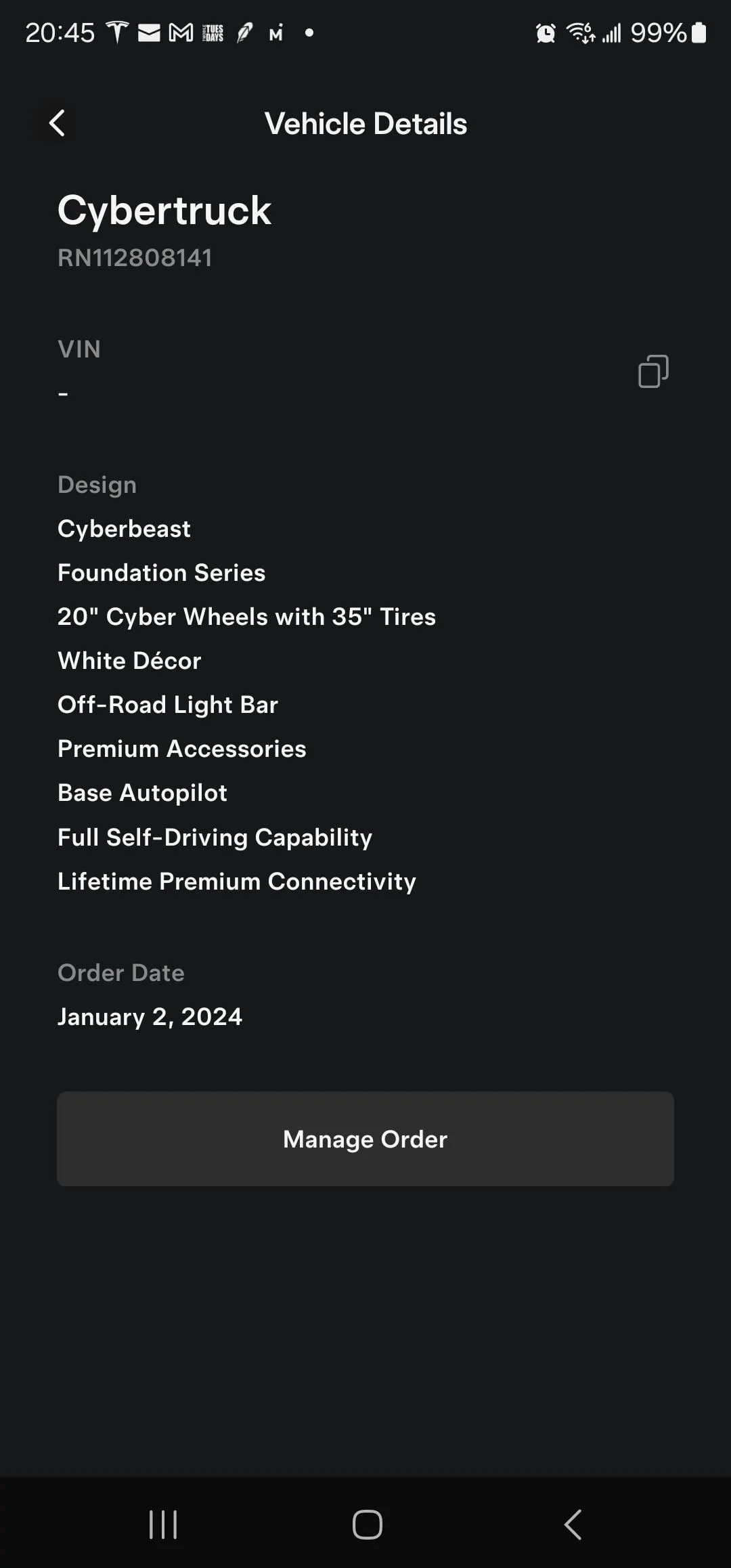 Tesla Cybertruck Sub-2% conversion rate on Foundation series Screenshot_20240102_204557_Tesla