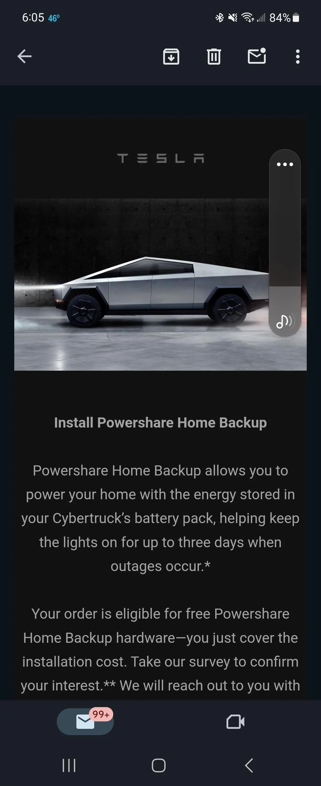 Tesla Cybertruck Received a second PowerShare Home Charging questionnaire now a bit worried order delayed Screenshot_20240105_060551_Gmail